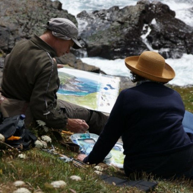 Seascapes and Landscapes course  outdoor Cornwall Paul Lewin