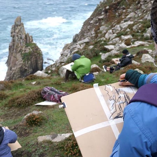 Abstract Landscape painting course Anita Reynolds Cornwall