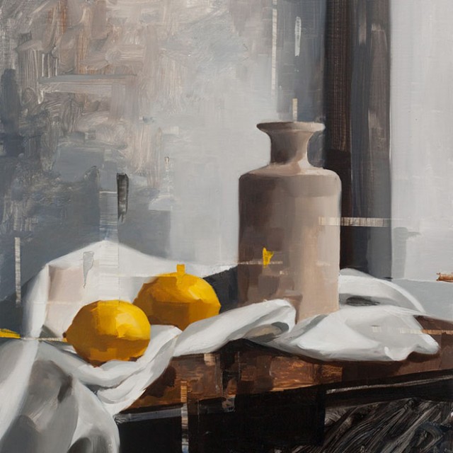 Jon Doran Painting with Oils vase and flowers