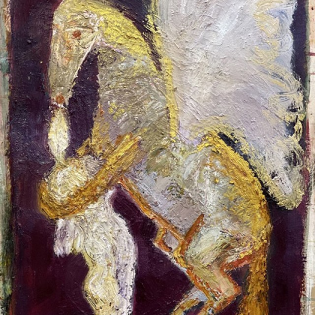 Winged Horse, a manifestation of Eros, with Psyche. Kate Walters