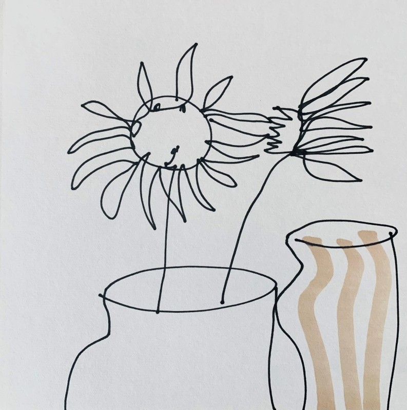 black silhouette ( sunflower series 1 )