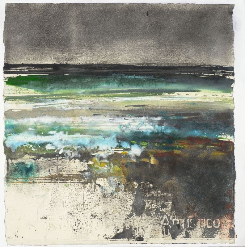 Original Sketchbook Page, Study of the Sea, North Coast