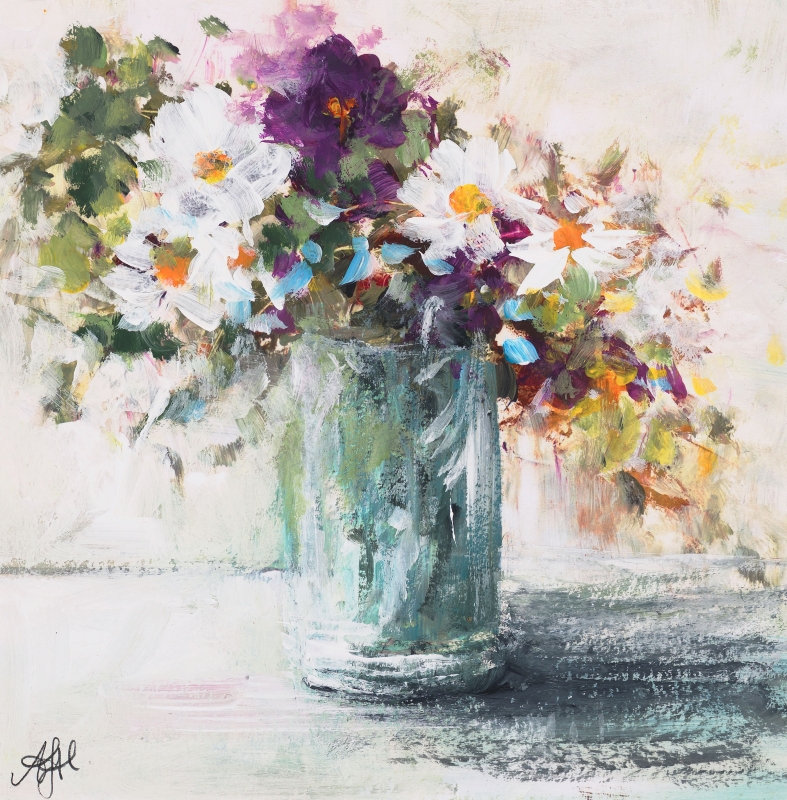 Pansies and Daisies from the Studio Garden