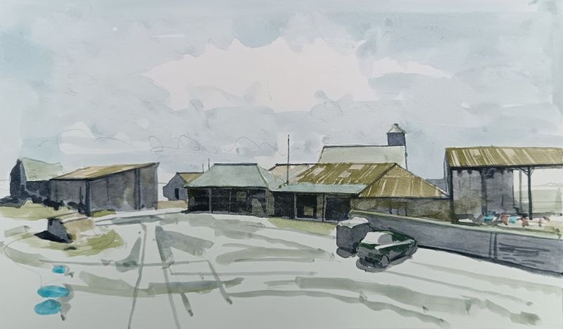 Farm Buildings, Nr Sennen (study)