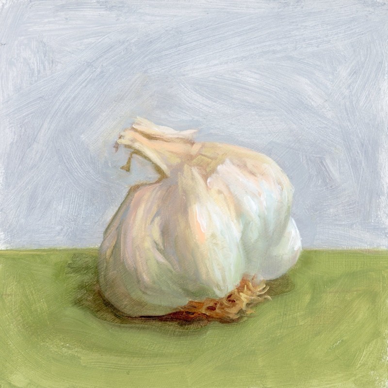 Garlic Sitting in a Field