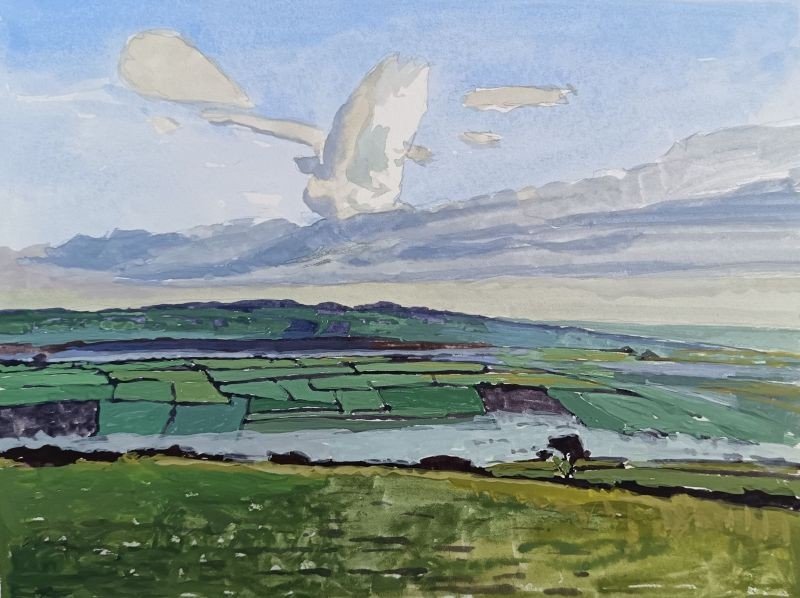 Morning, towards New Mill (study)