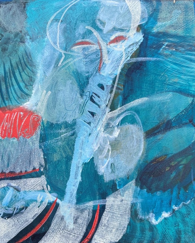 Bather on towel study