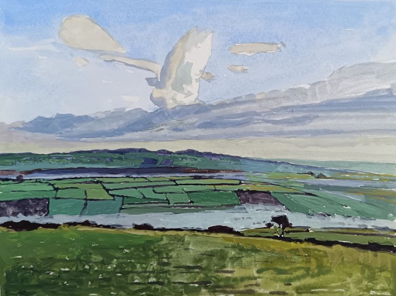 Morning, towards New Mill (study)