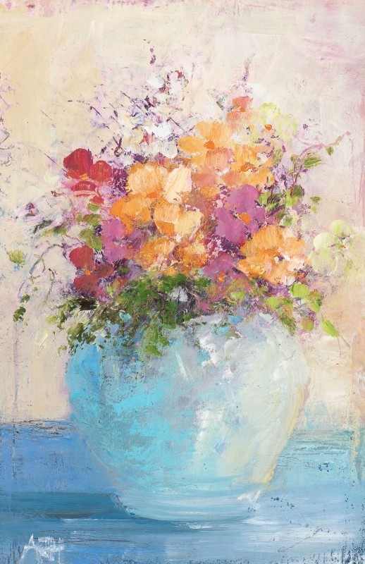 Pansies from the Studio Garden in pot