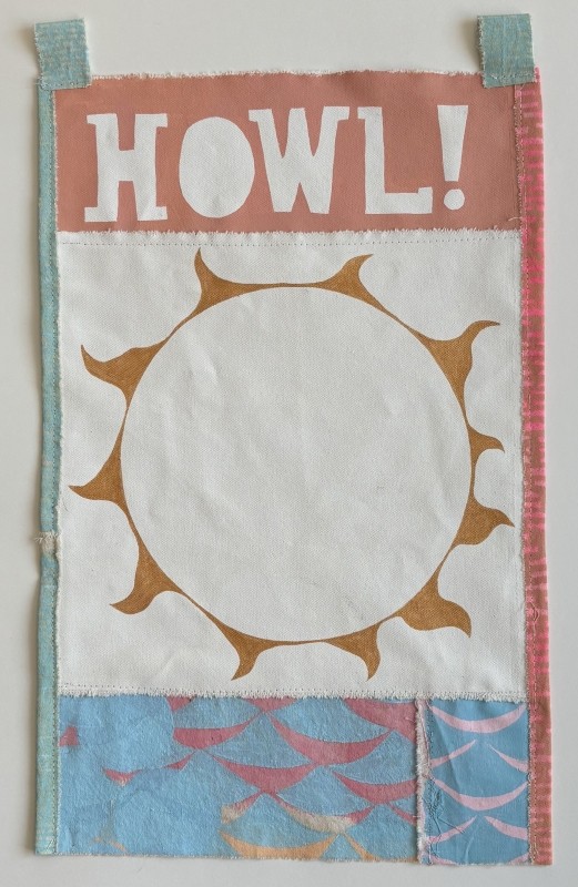 Howl sun with waves
