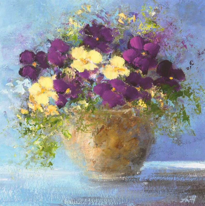 Flowers and a Vintage Pot