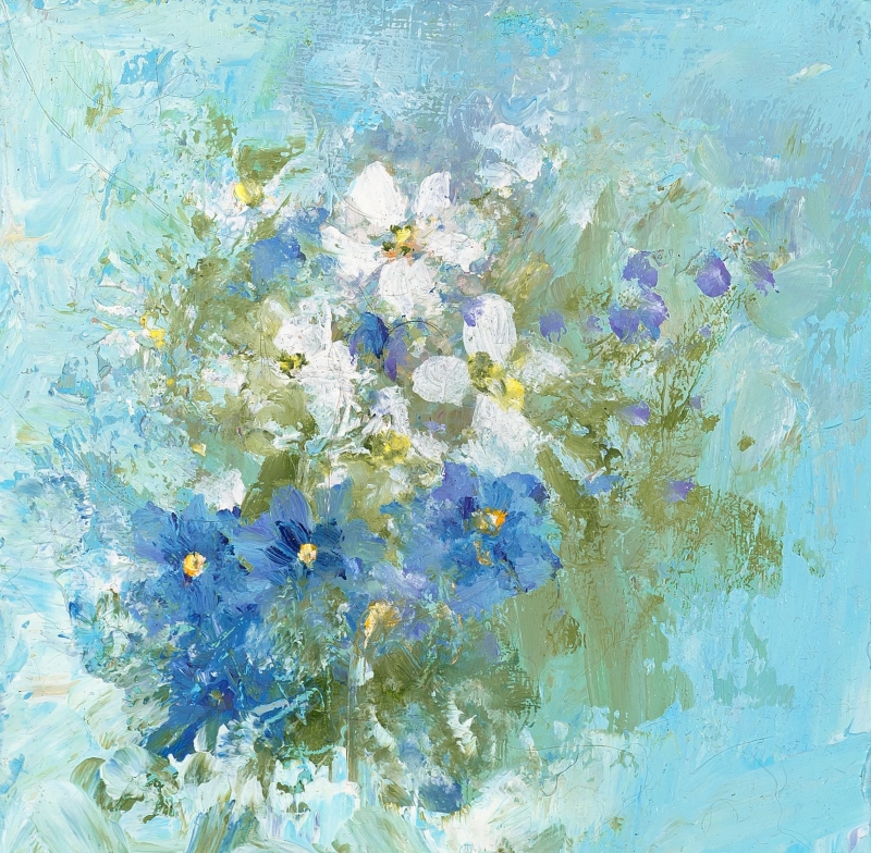 Blue and White
