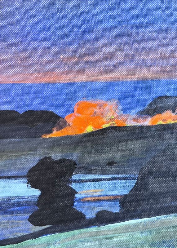 Burning book cover series #4 ‘From Clare’s  place, North Wales ’