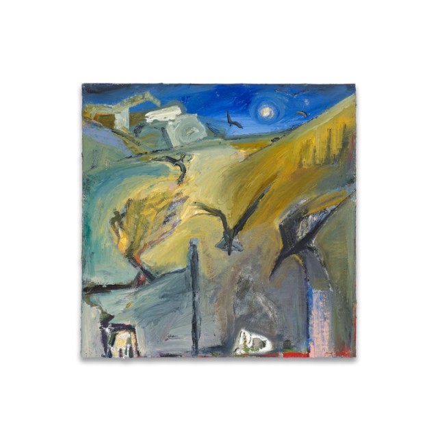 oil-and-gold-on-board-abstract-painting