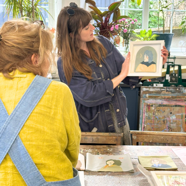 Reviewing completed pieces