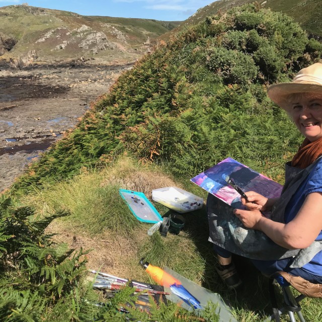 Debbie and Mike  Landscape Painting Course Newlyn School of Art