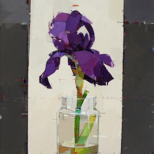 Mark Dunford Iris Flower Painting Newlyn School of Art