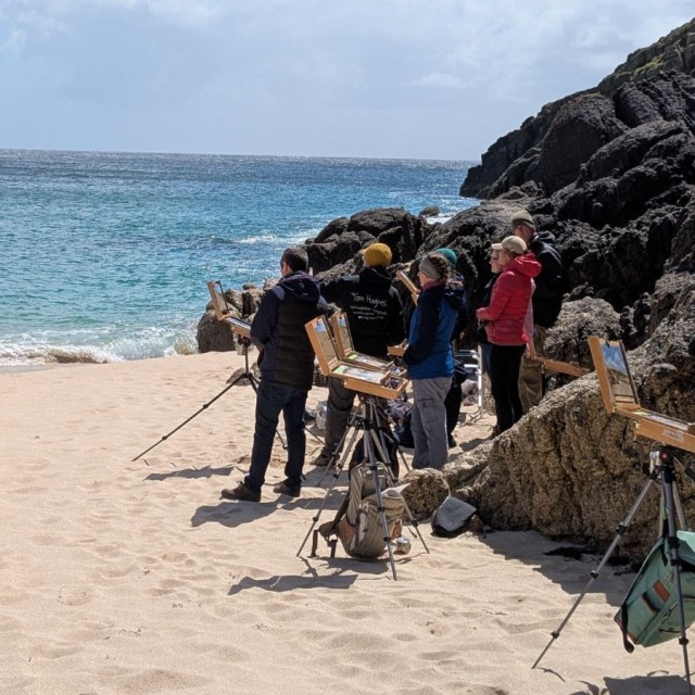 Plein Air Painting on the beach with Tom Hughes
