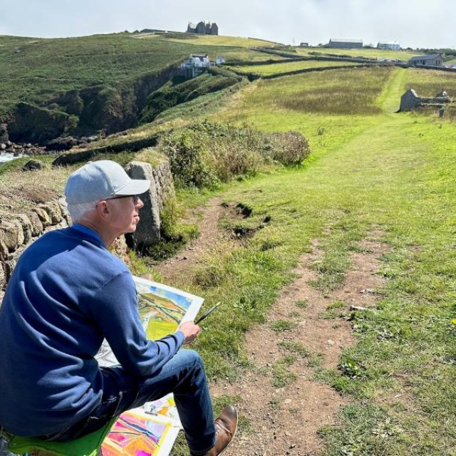 Mike Staniford Artist at Cape Cornwall