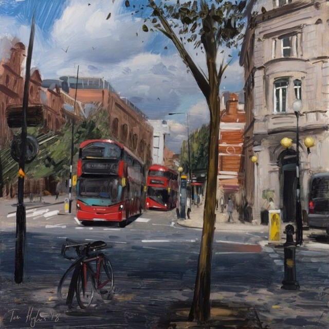Lower Sloane Street from Sloane Square, June Tom Hughes