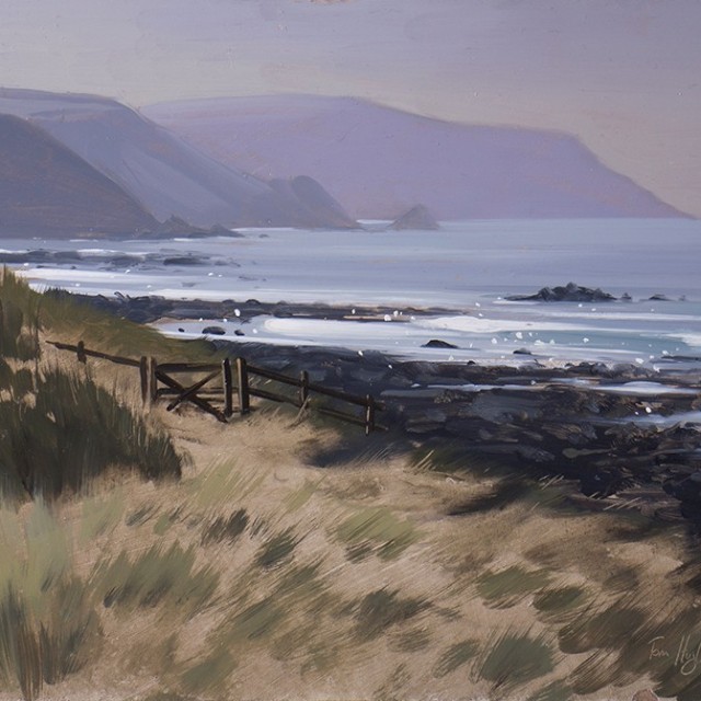 Looking South in the dunes, Widemouth Bay, March Tom Hughes Art Class